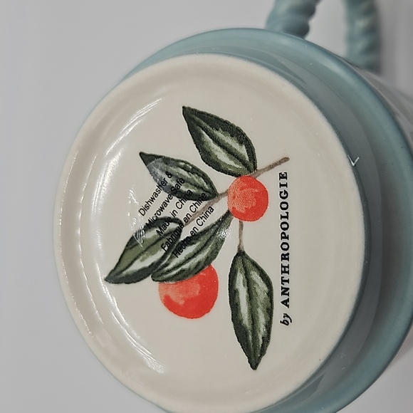 Pluma mug iris blue motif w/bird NIB - Picture 5 of 6